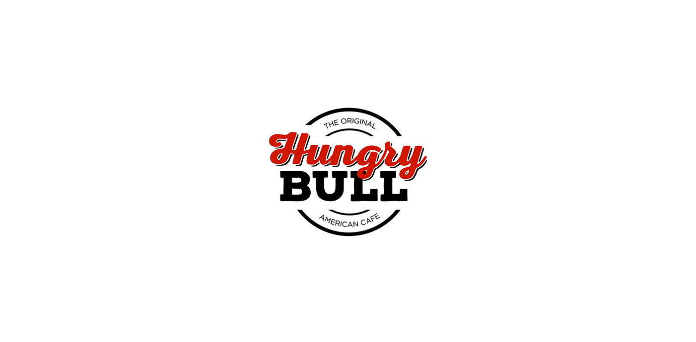 branding  logo cafe restaurant bull american rad identity