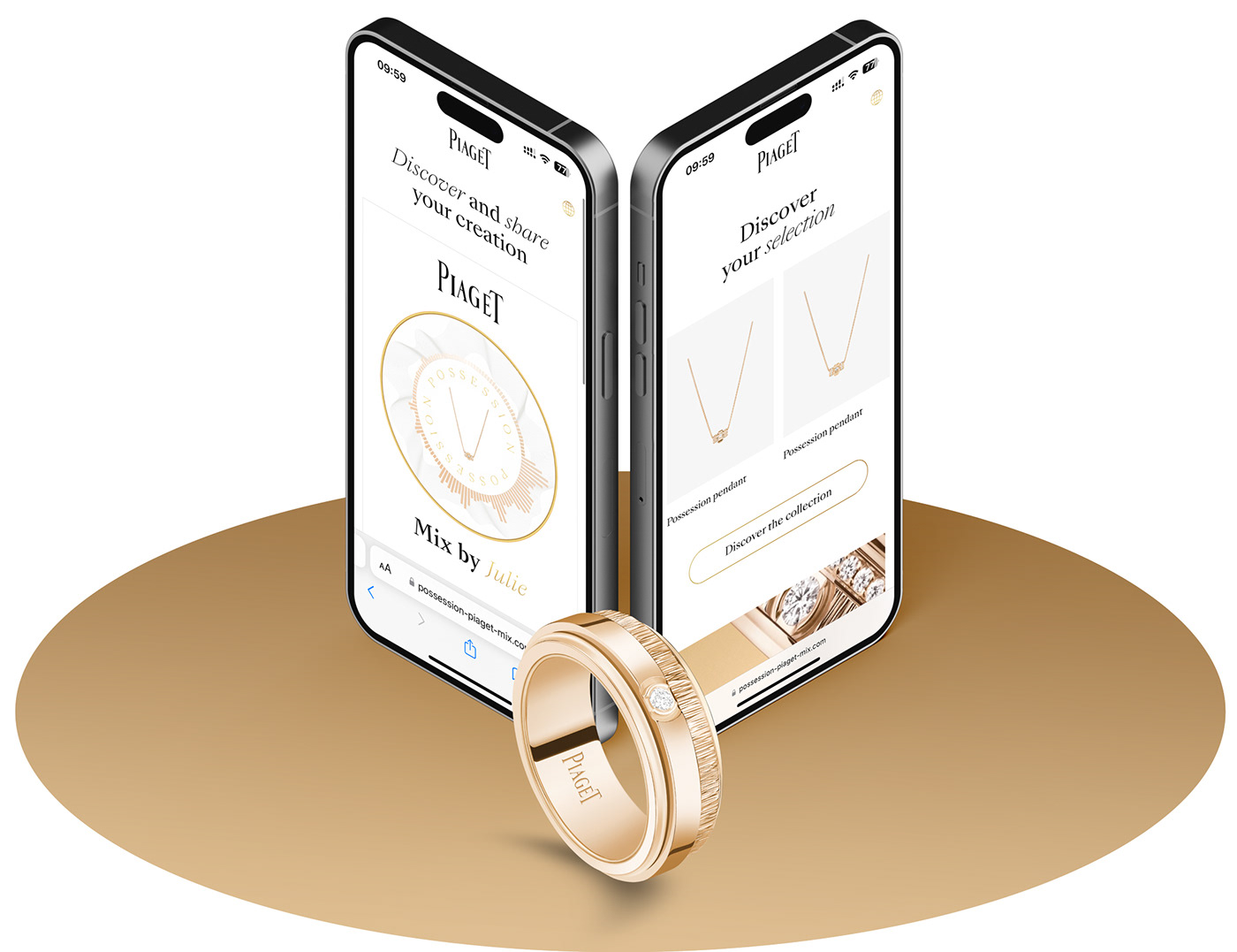 piaget possession mobile experience UI/UX user experience