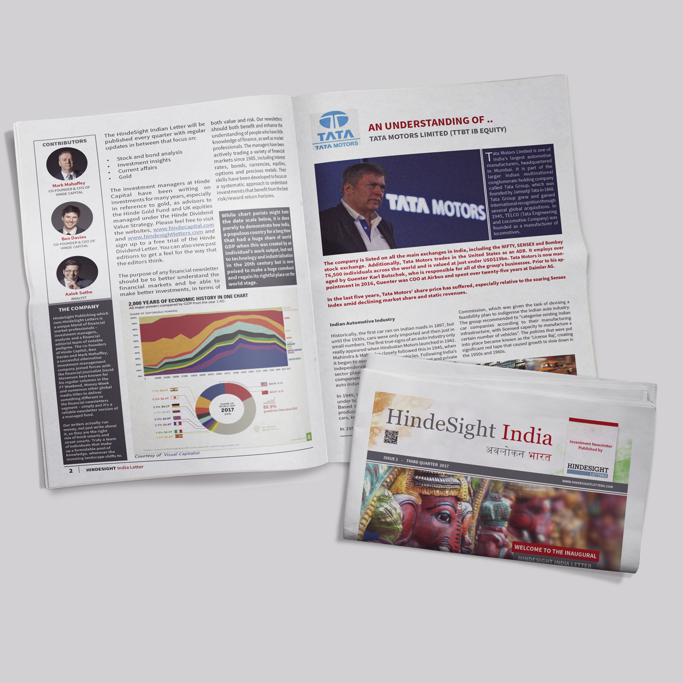 newsletter magazine Investment InDesign print design 