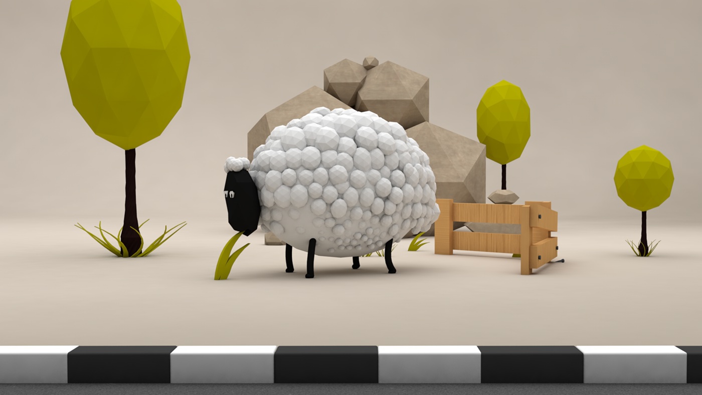eid mubarak animation  short film graphic design  modeling animals sheep Tree  motion 3D