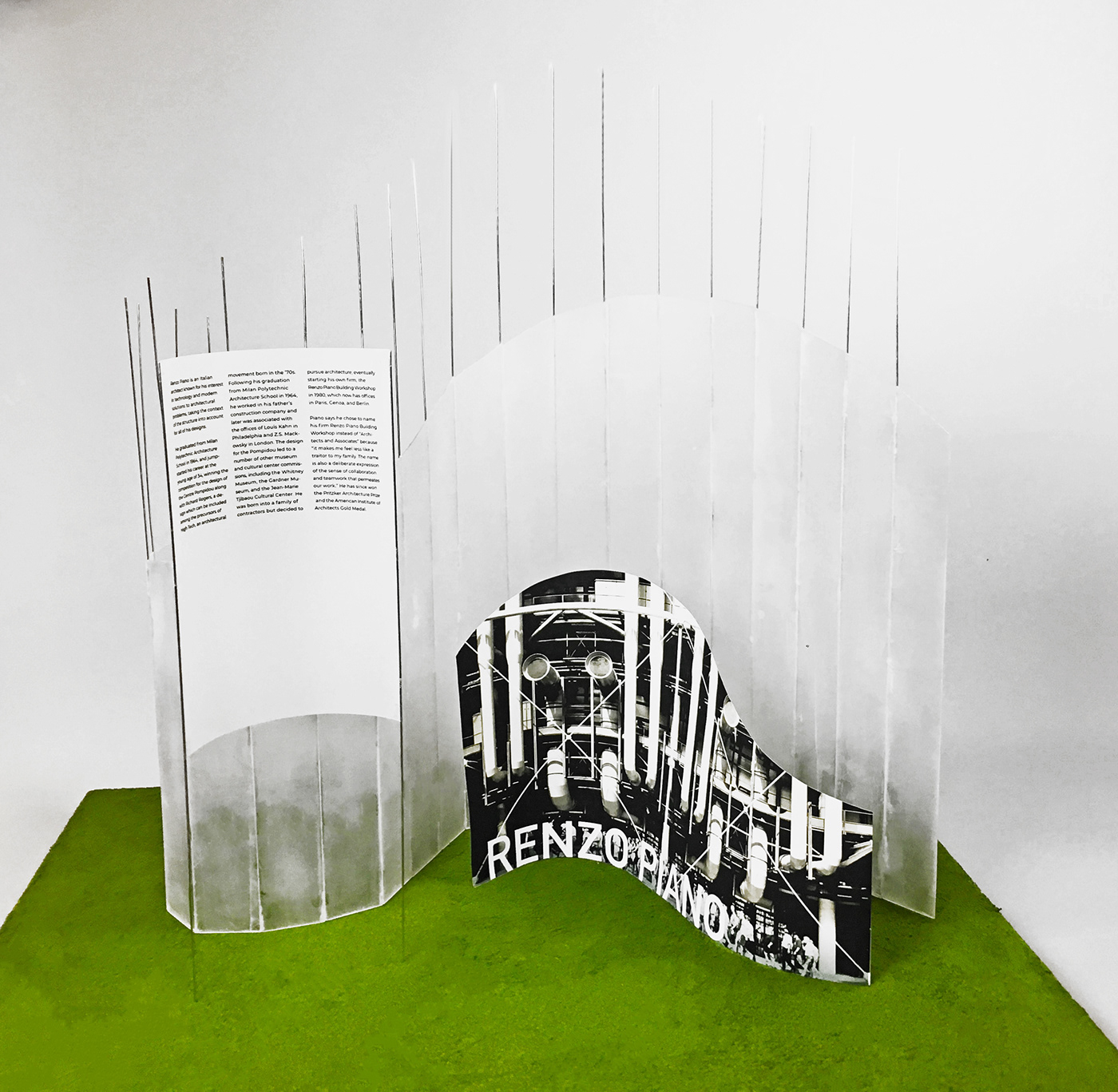 EXHIBIT DESIGN Renzo Piano architect exhibit graphic design  Exhibition Design 