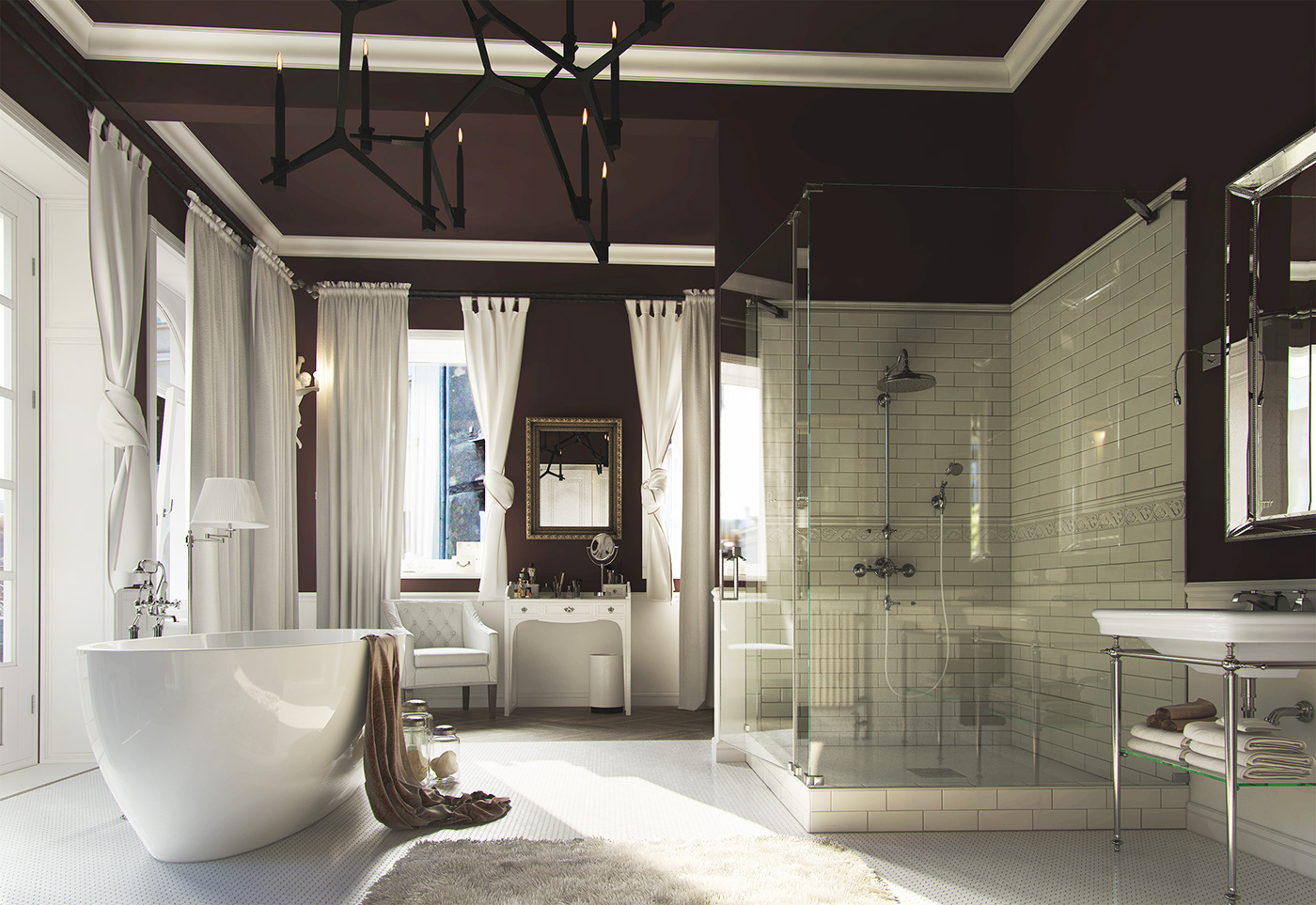 3D 3ds 3dsmax 3dvisualization bath bathroomdesign CGI design interiordesign luxury