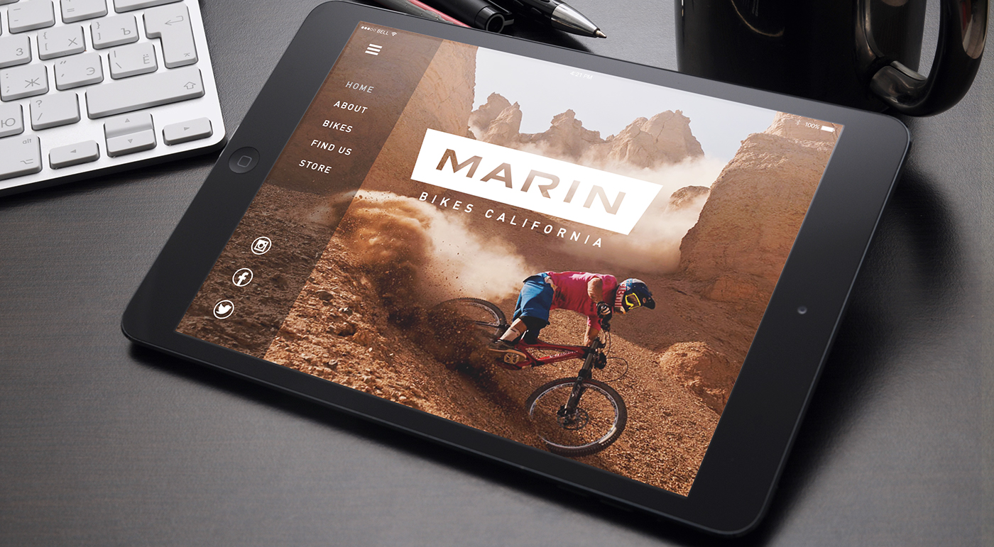 Marin bikes Marin Bikes iPad app iPad App DPS UI user interface
