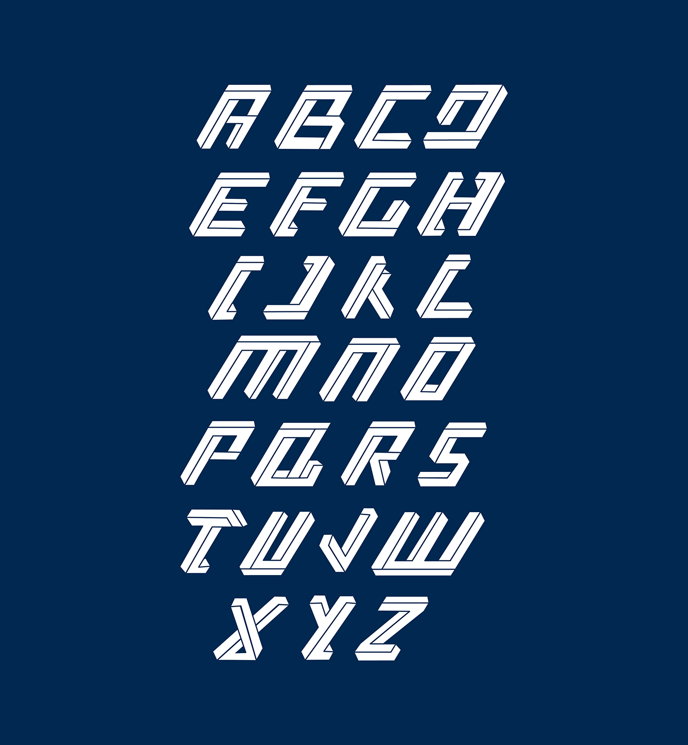impossible font graphic colors colorful futur techno inspire pantone adobe triangle lettering letter 3D
