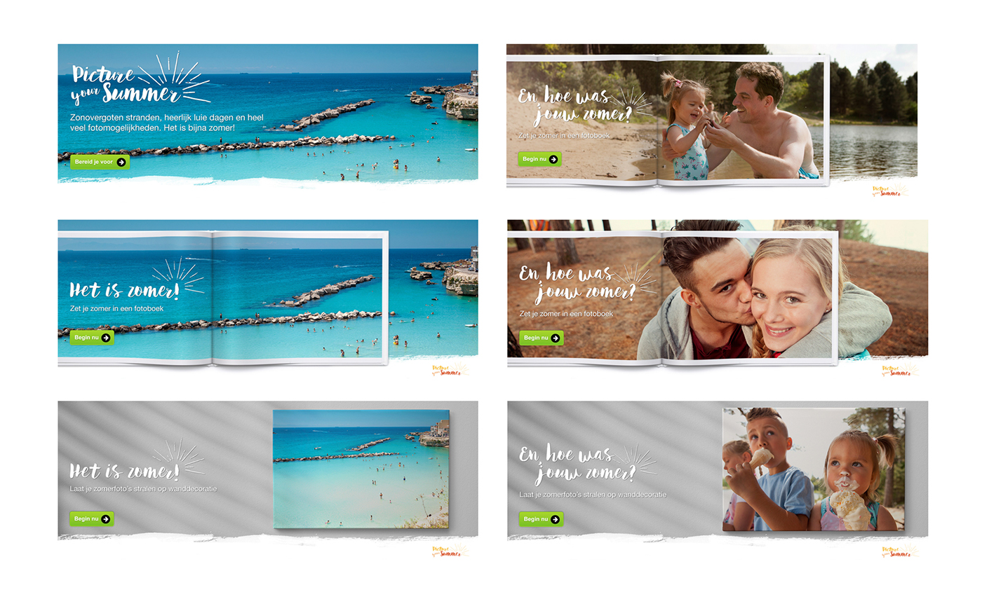summer art direction  graphic design  banners campaign
