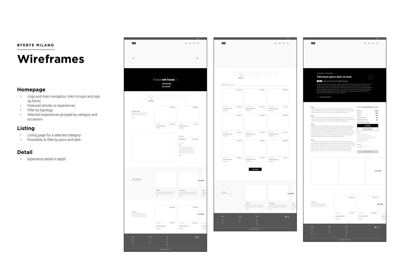 ux UX Case Study wireframe