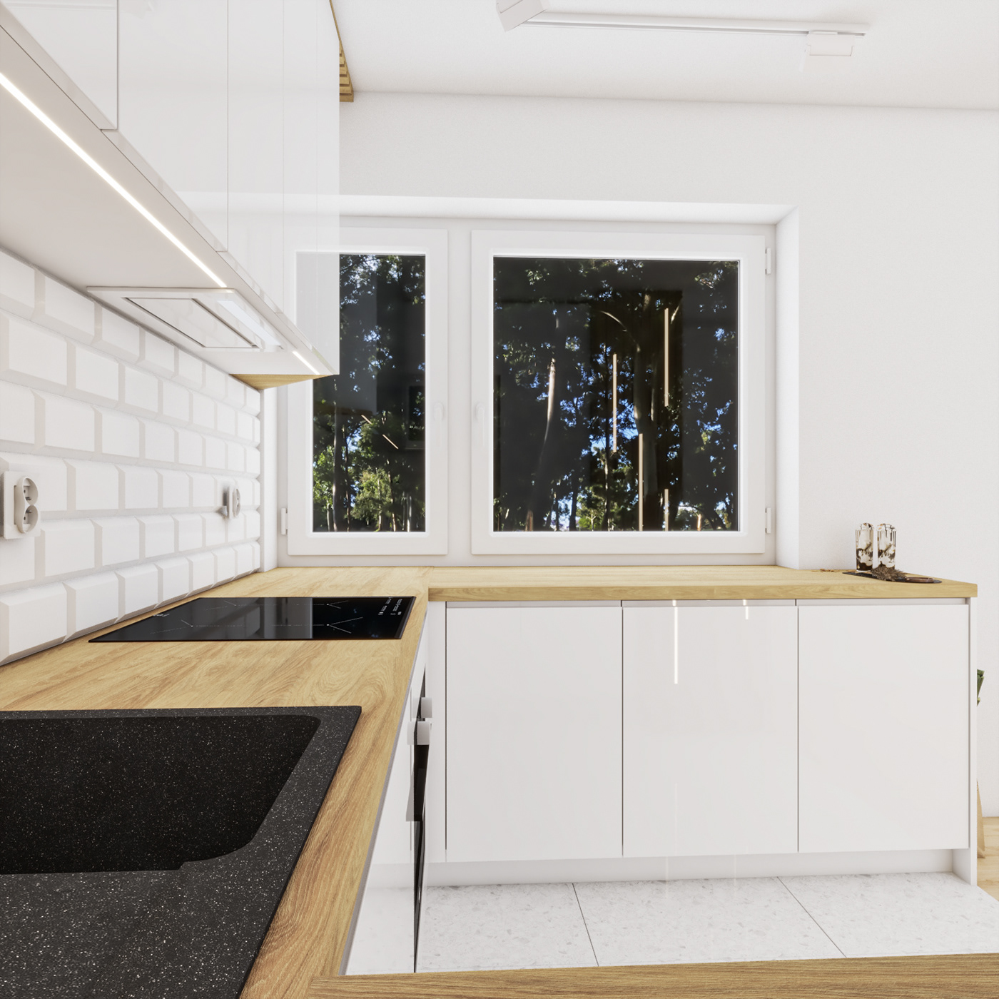 design Interior interior design  kitchen Render visualization vray