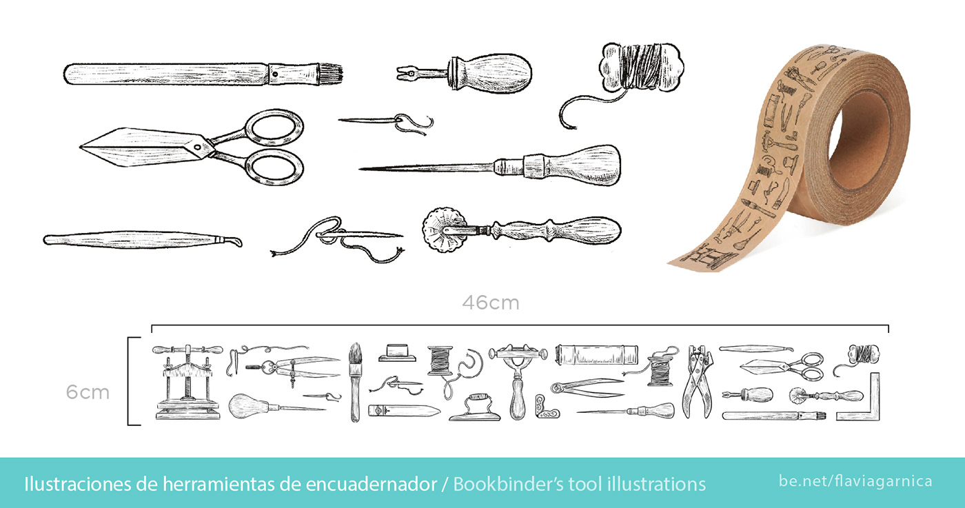 bookbinder bookdinding tools encuadernacion graphics herramientas tools vector Victorian vintage vintage illustrations
