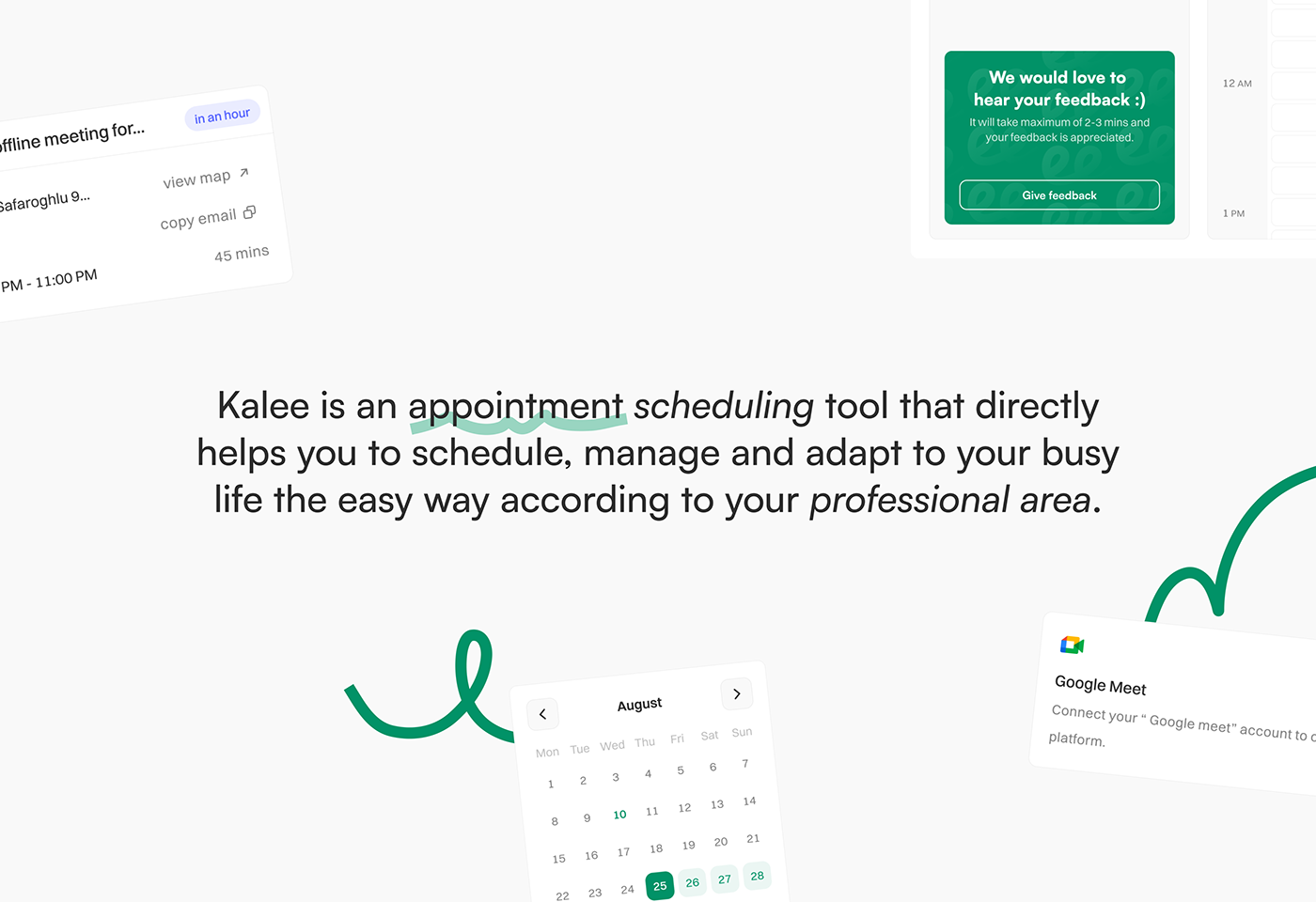 agenda Appointment calendar CaseStudy dashboard meeting planner schedule user experience kalee