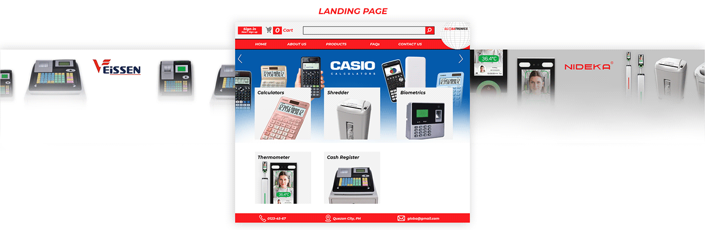 biometrics calculator design Ecommerce Interface Layout Shredder thermometer tools Website