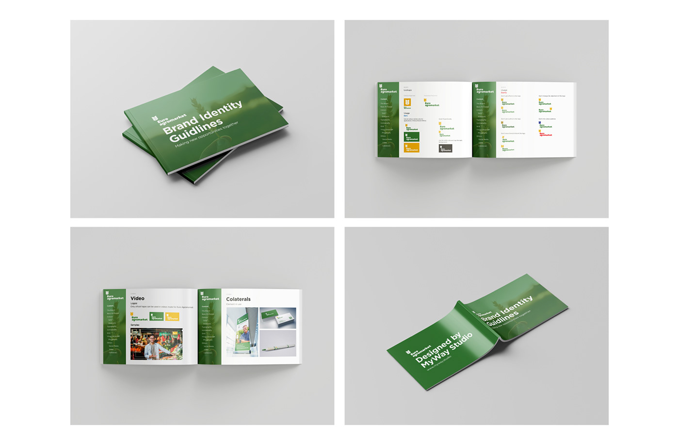 agriculture brandbook branding  design Europe gold green