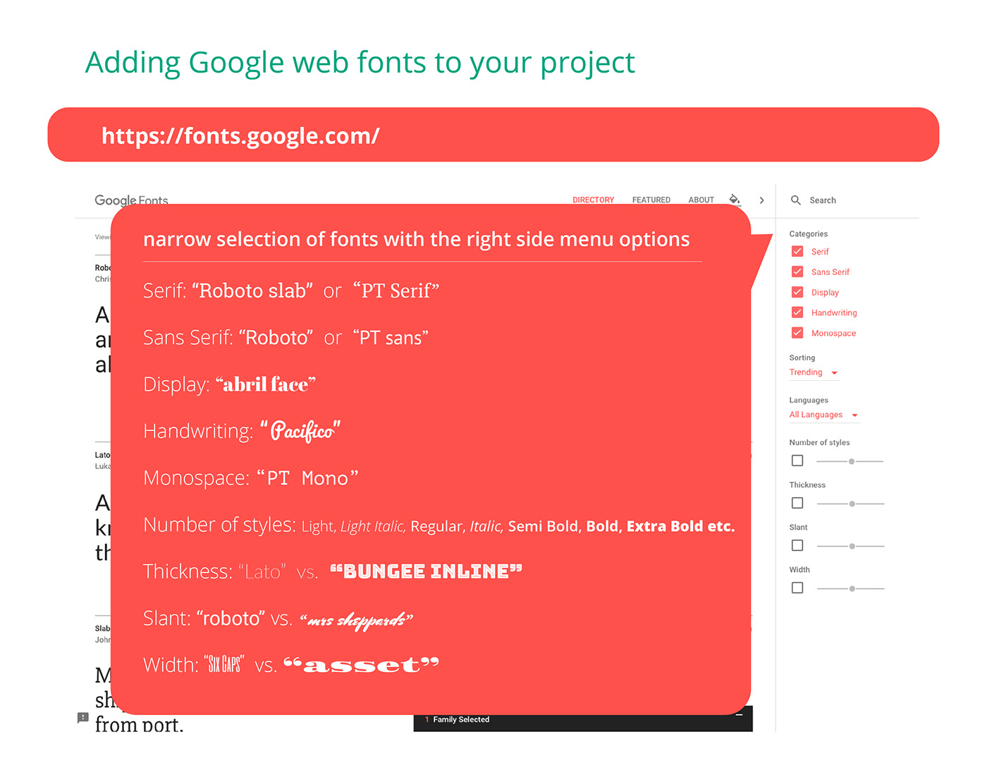 type fonts web fonts typography   Guide Advertising  resource google fonts google inspiration