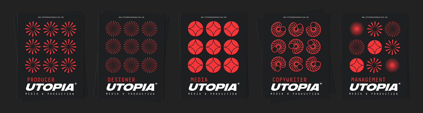 utopia branding  futuristic graphic design  identity posters media Film   geometric collaterals