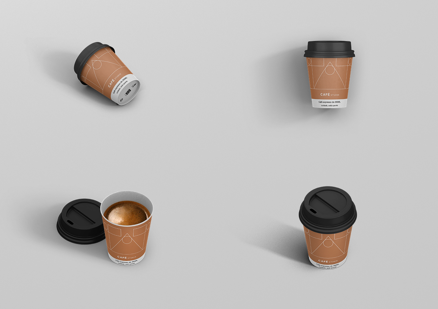 Brand Design pack design packing coffe Minimalism visual identity cafe studio cafe