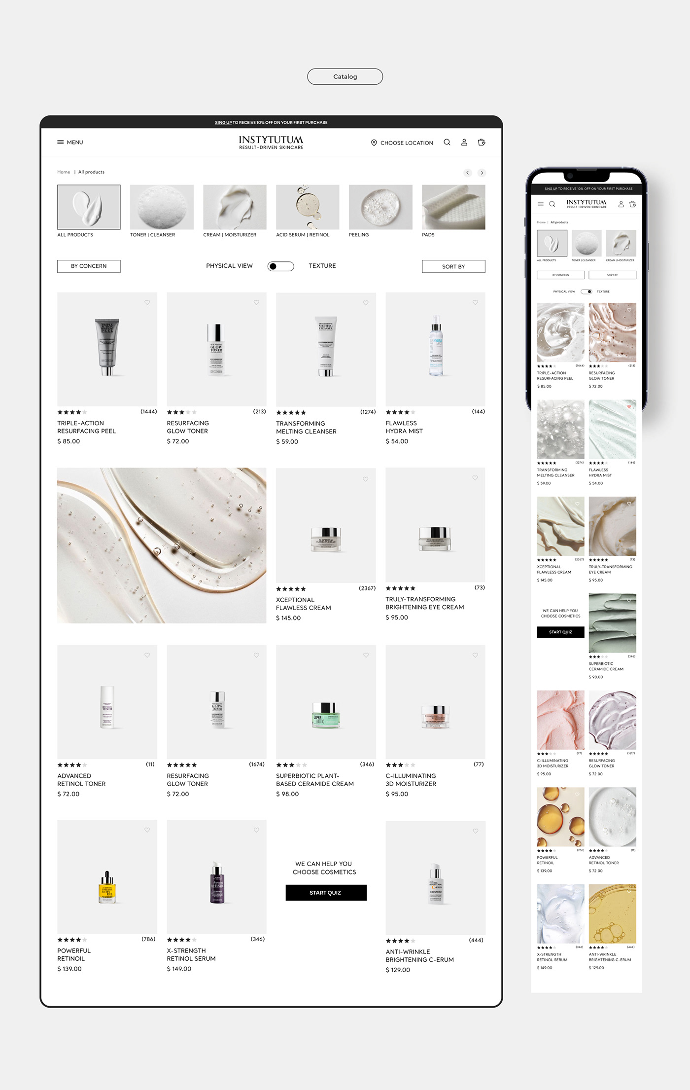 designer user interface UI/UX Web Design  Figma Ecommerce skincare logo Brand Design 3D