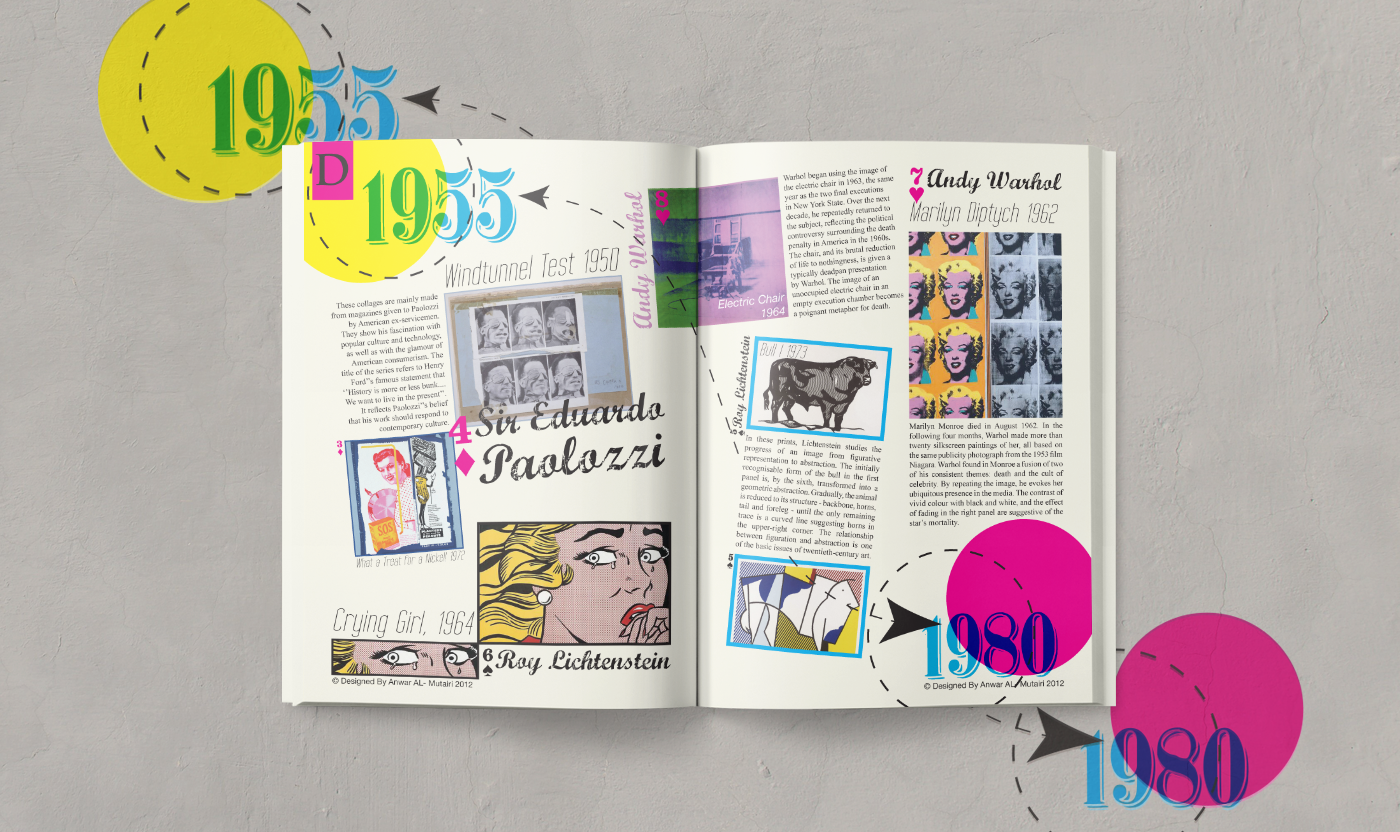 roy lichtenstein Andy Warhol Eduardo Paolozzi Sir Eduardo Pop Art graphic design history Marilyn Monroe magazine design magazine magazine articles Layout Design