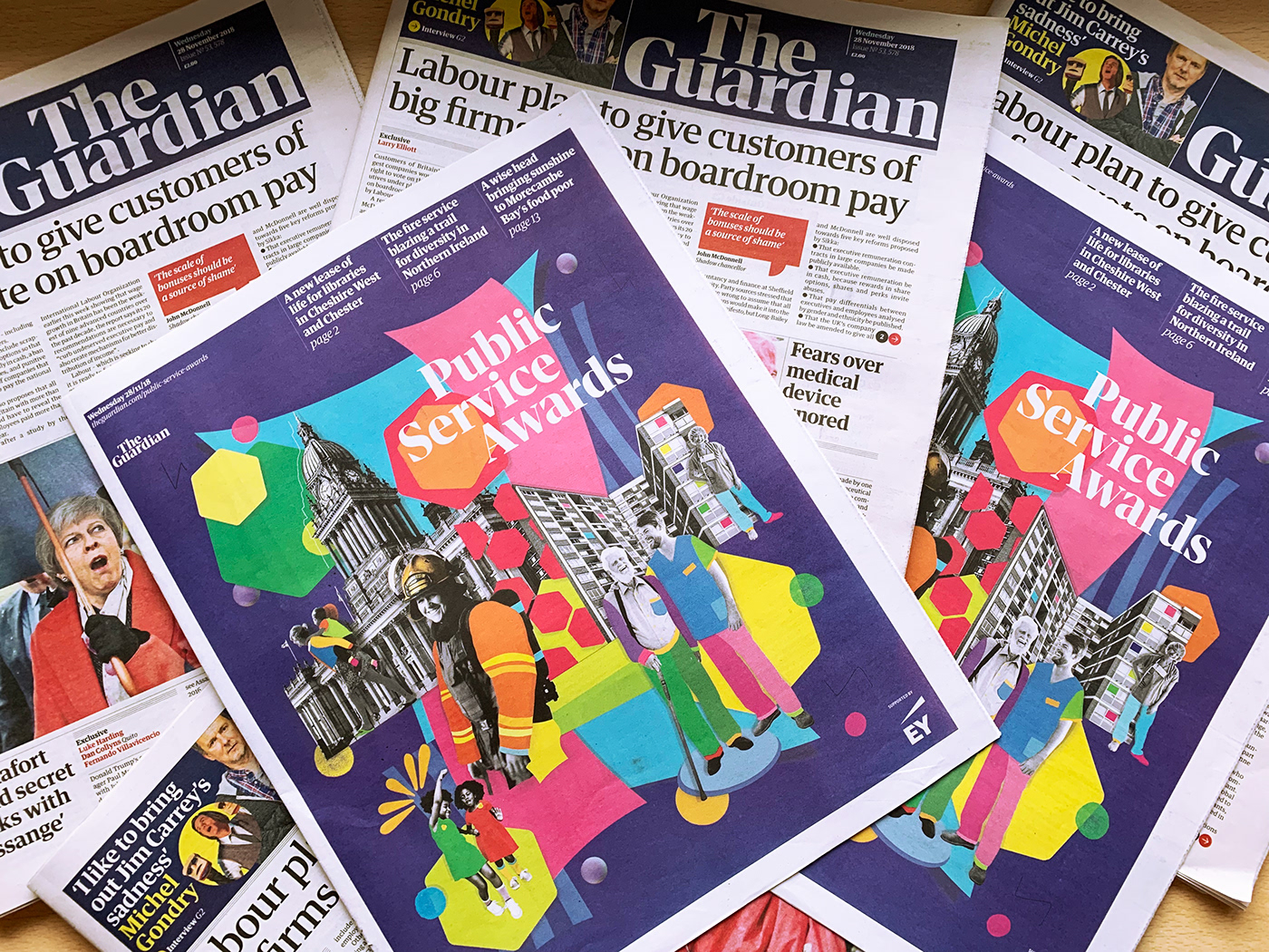art design collage the guardian editorial London cover magazine ILLUSTRATION  graphic