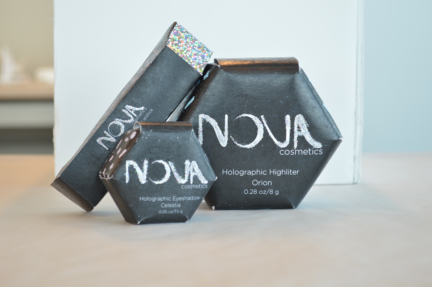 branding  Packaging cosmetics cosmetic packaging nova cosemtics stars galaxy Comping