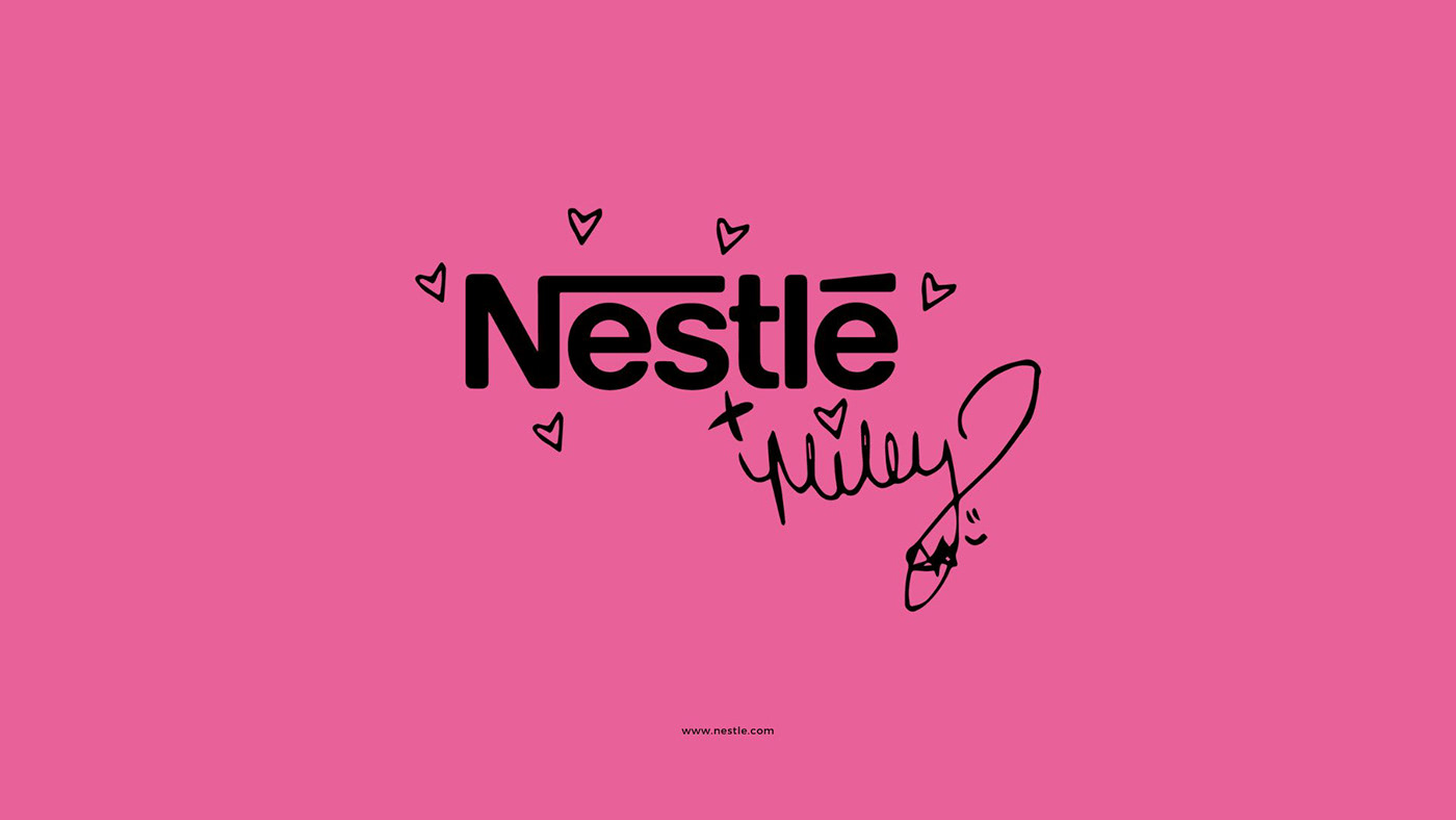 miley cyrus nestle cookie poster Poster Design Graphic Designer visual identity Brand Design