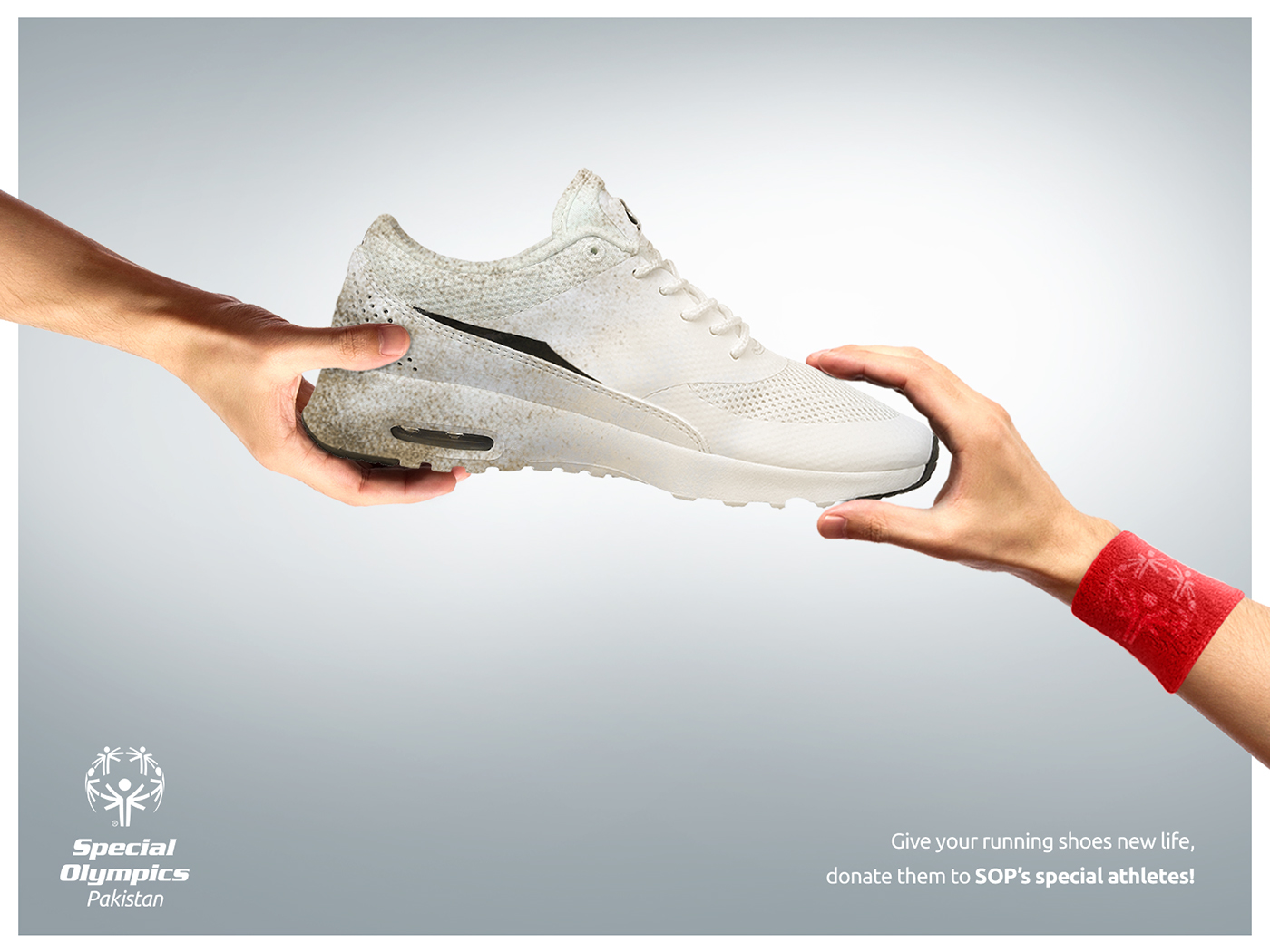 special olympics shoe donation Marathon print ad digital ad athletes poster flyer social media