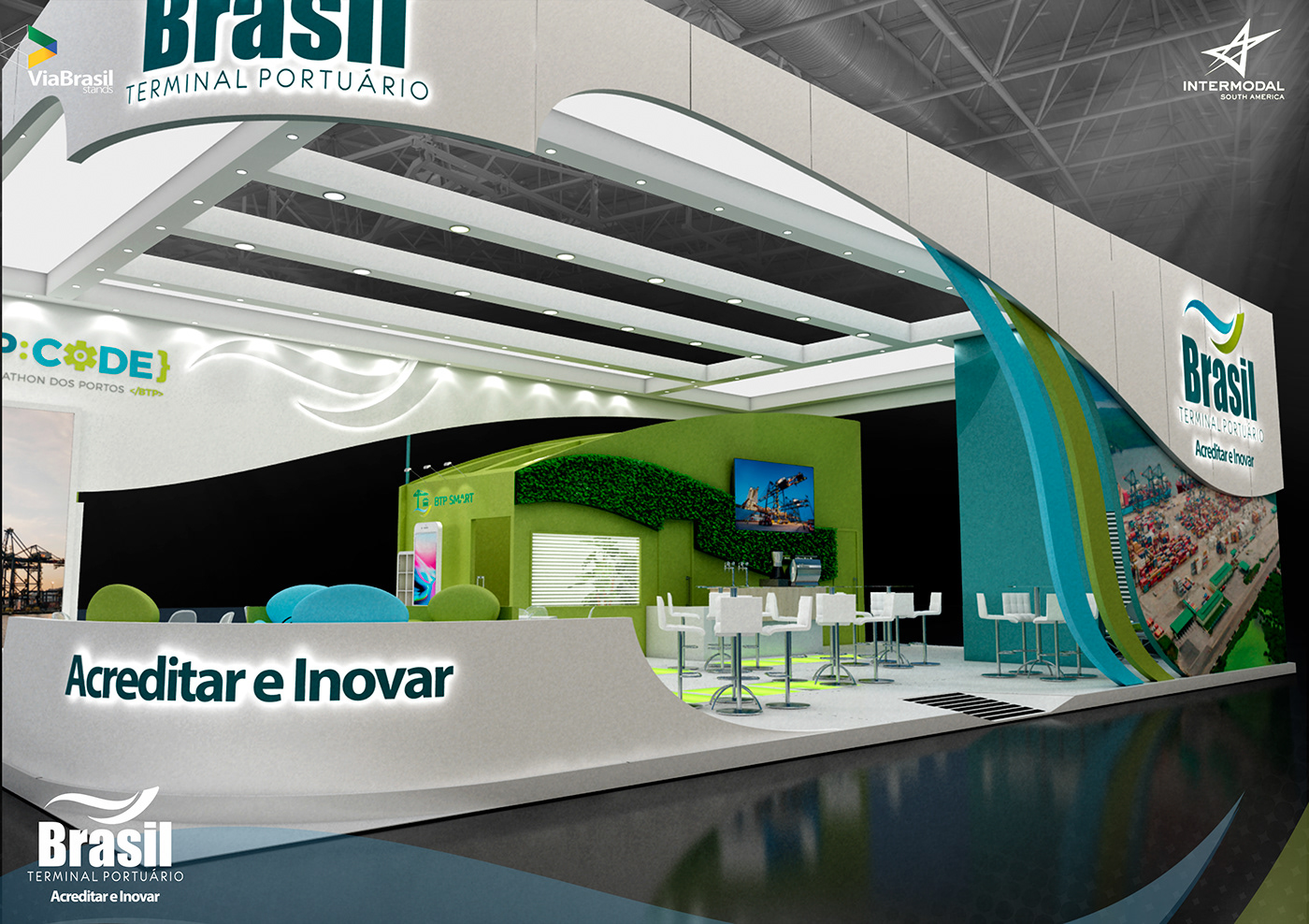 btp intermodal brasil terminal portuário Stand estande booth Exhibition Stand Design exhibition booth design