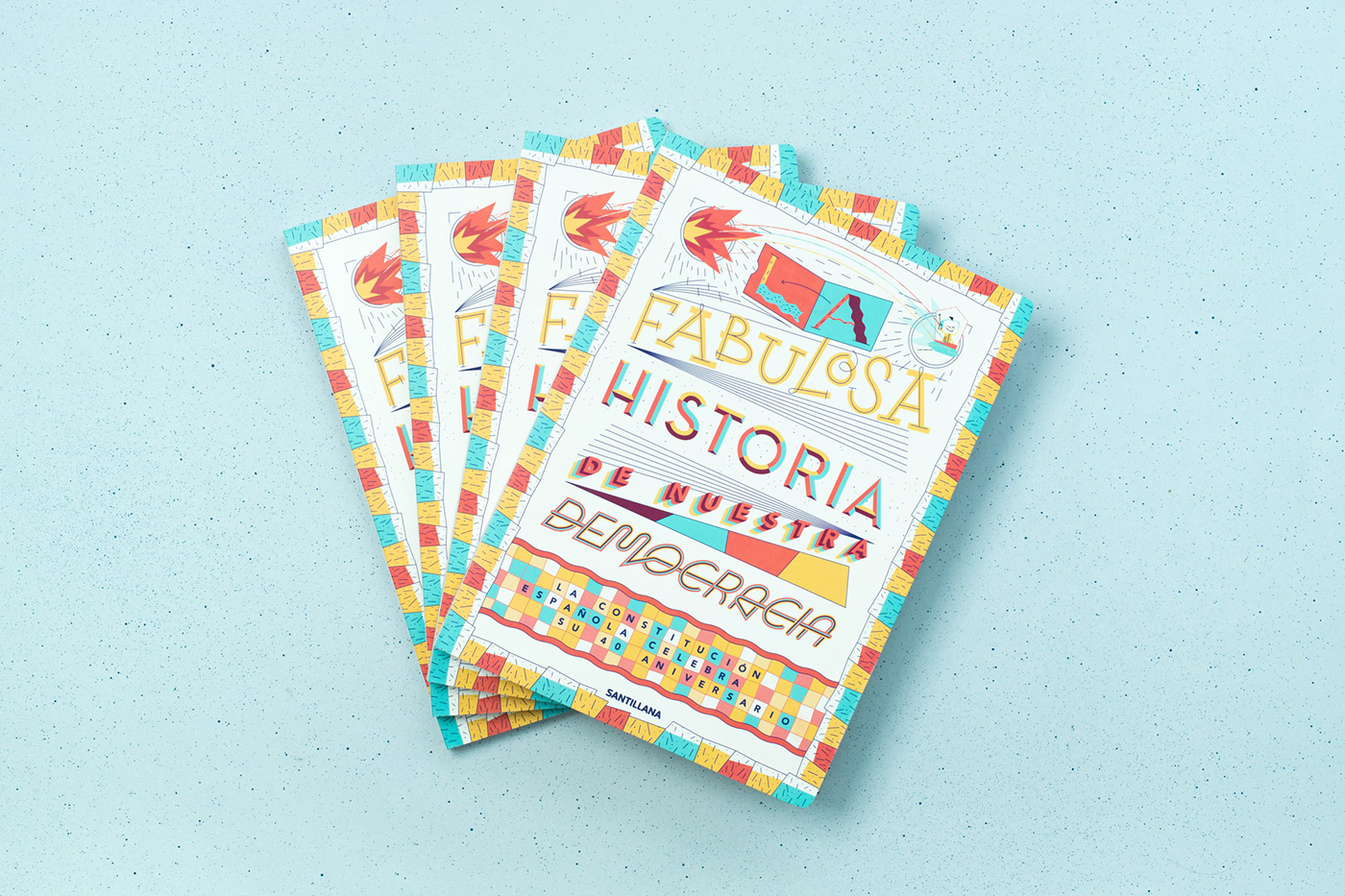 Constitution anniversary book kids Carta history graphic lettering infographics