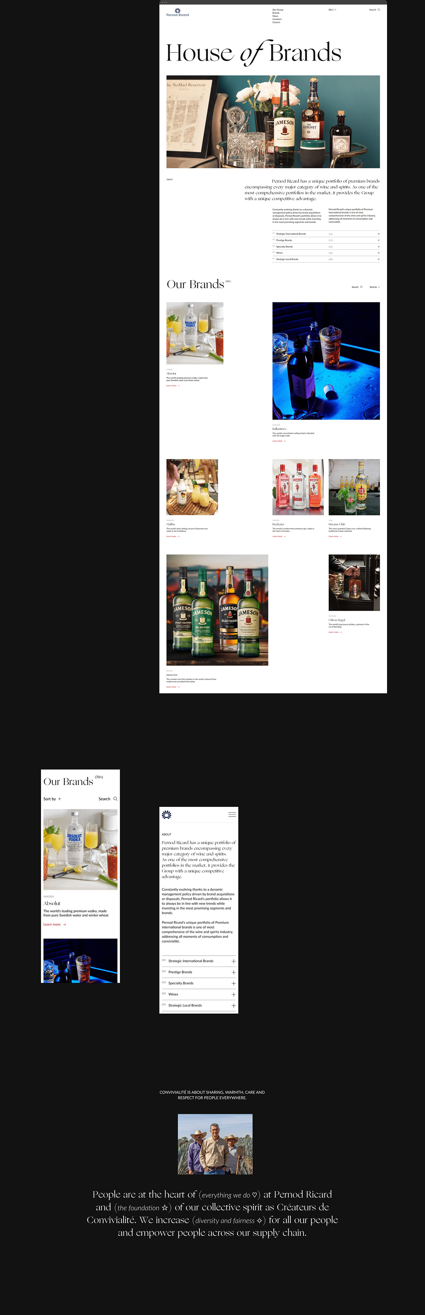 alcohol corporate design Figma UI uprock ux Web Design  Website minimal