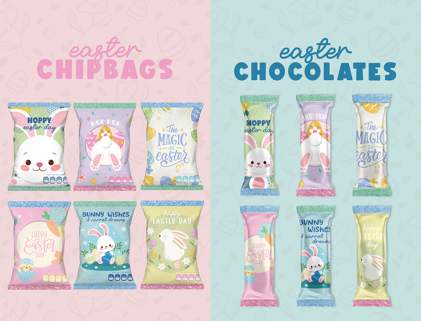 Easter CHIPS PACKAGING  chips chocolate chocolate packaging design Graphic Designer Social media post