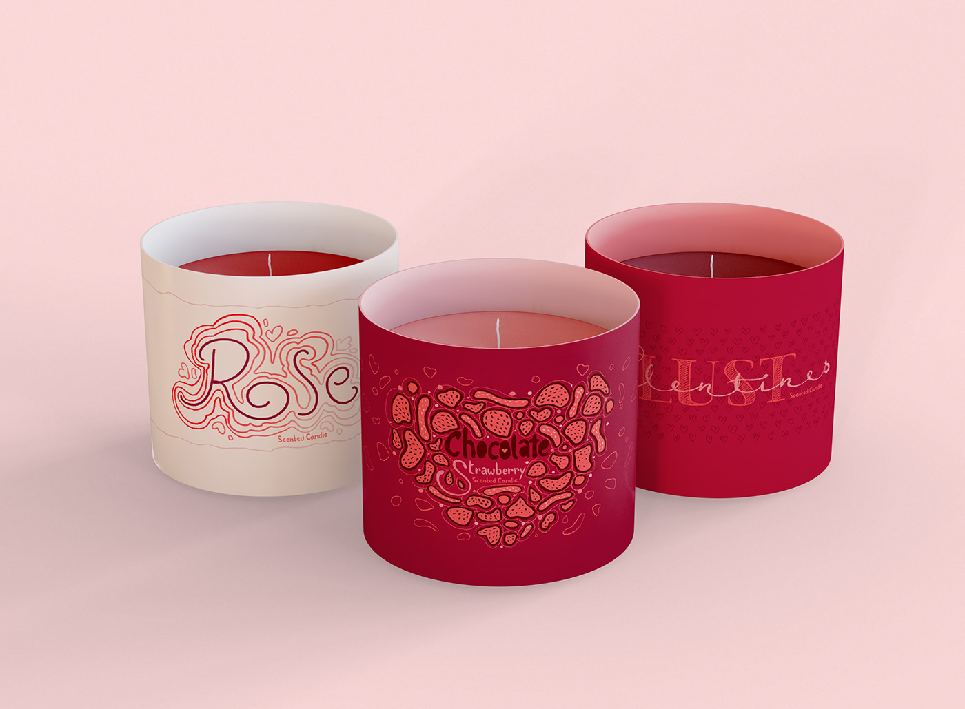 art candle design digitalart Labeldesign marketing   mockups productdesign typograpy valentines