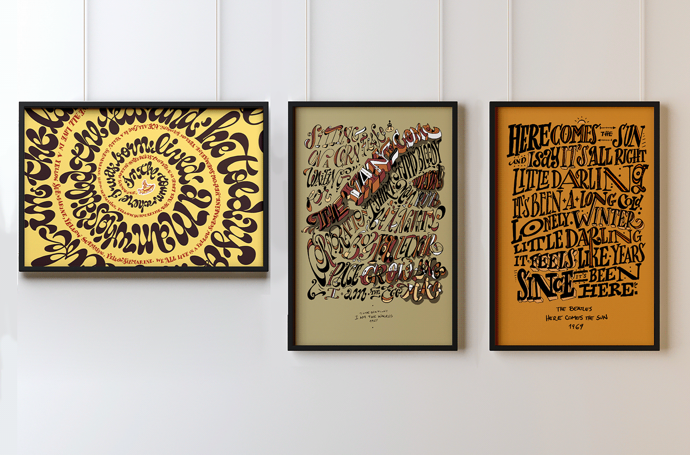 Calligraphy   digital lettering lettering poster psychodelic typography  