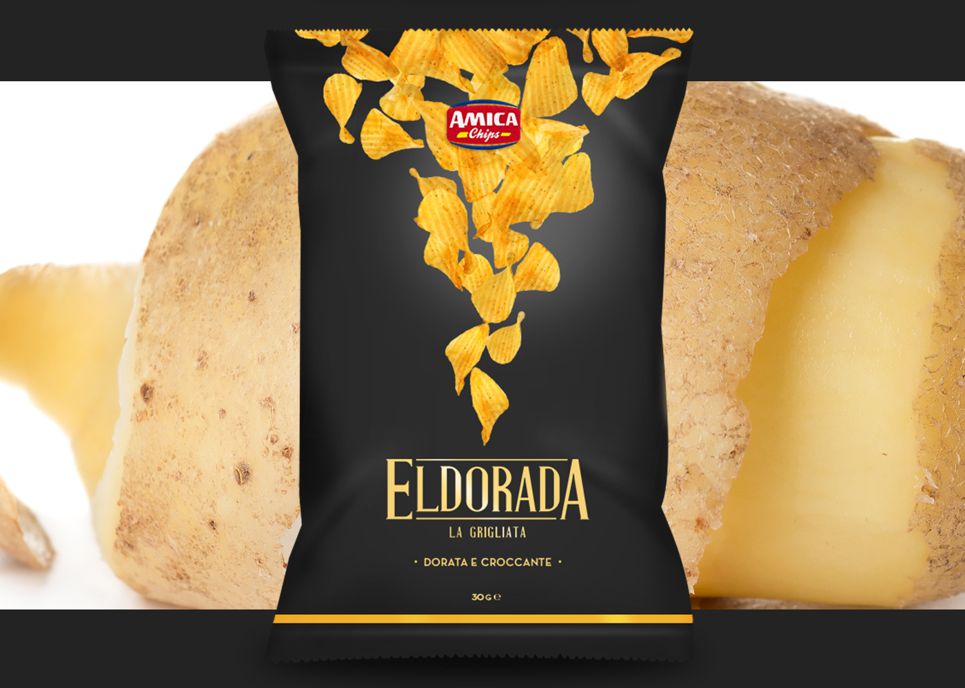 Pack chips eldorada amicachips black premium Quality tradition