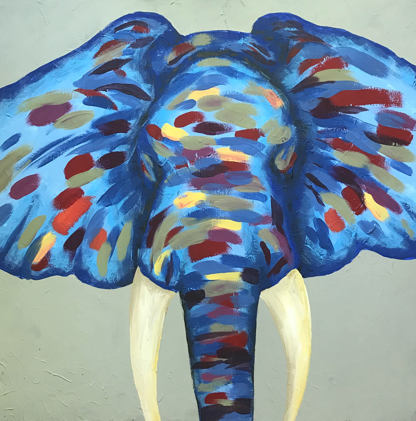 elephant colorul animal Blue Elephant