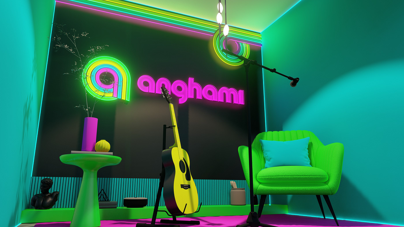 anghami booth design music