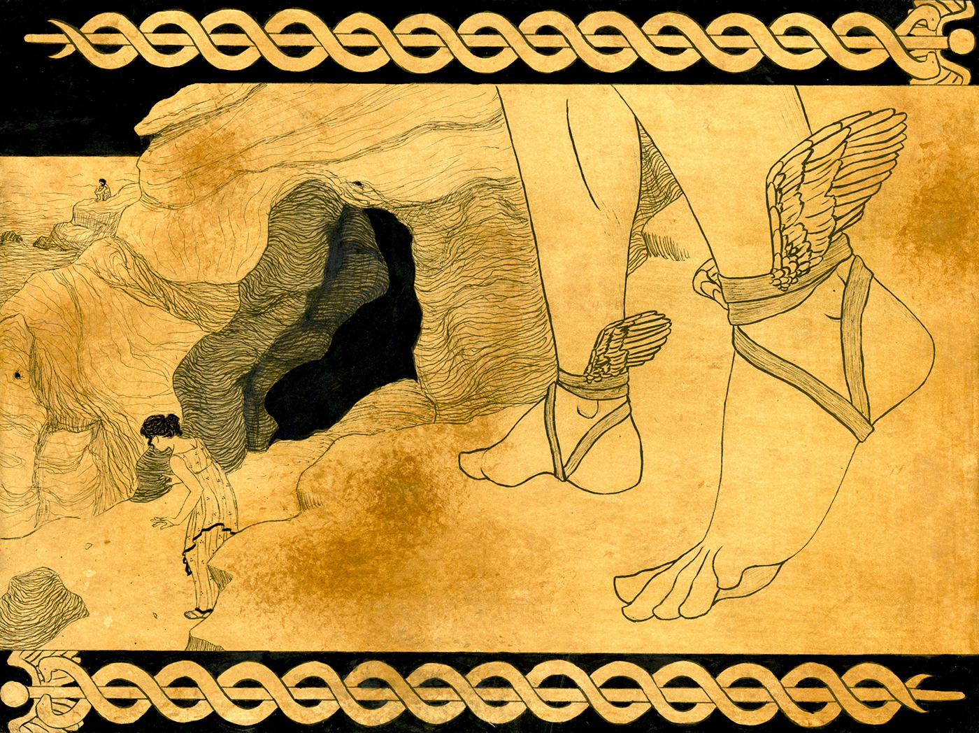 odyssey Homer ILLUSTRATION  narrative Book Arts handmade handmade book watercolor greek mythology