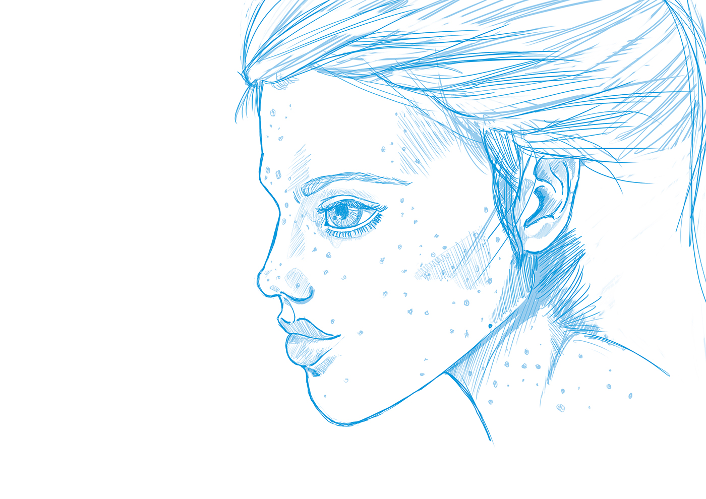 girls sketch face study illustration styles ILLUSTRATION 