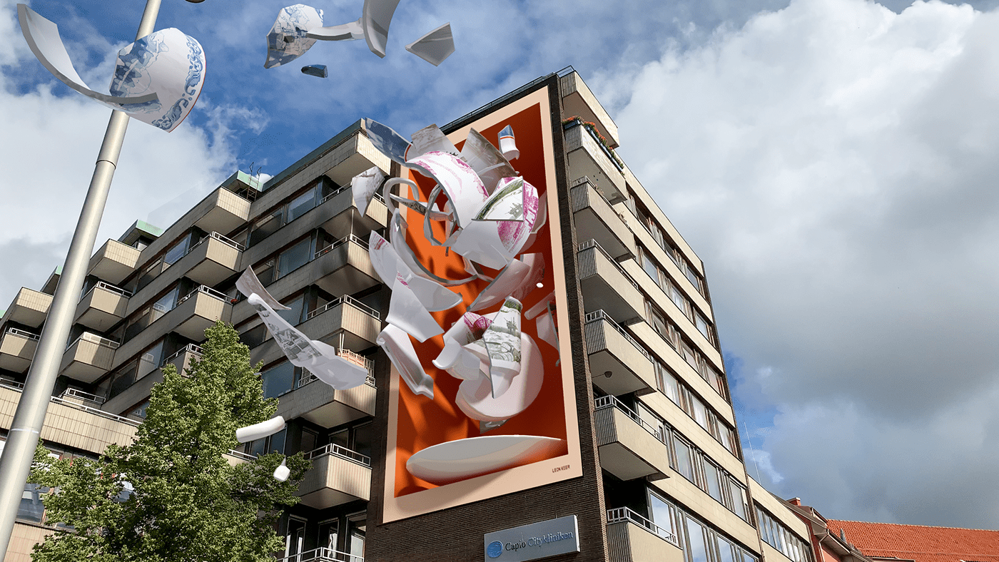 animation  AR Mural Street Art  augmented reality modeling 3d