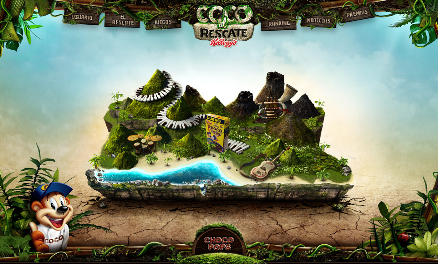 chocopops  Kelloggs Games colombia Cocopops Island Coco