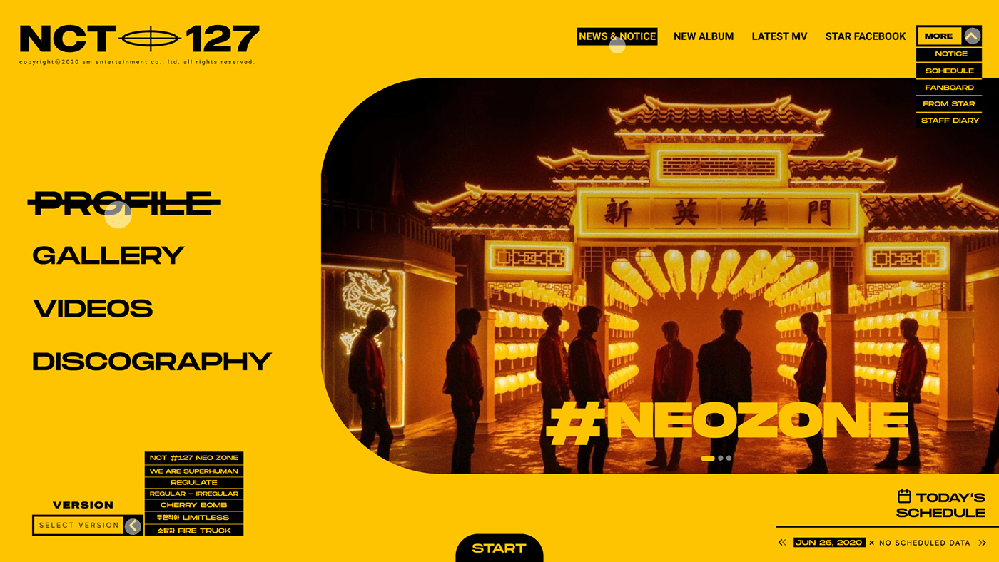 NCT nct 127 Web Web Design  Website