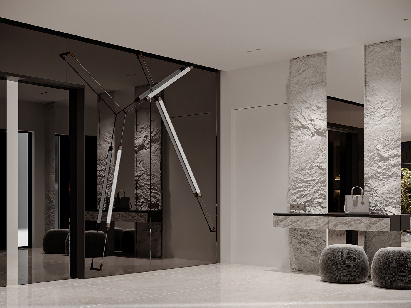 reception Gaming design modern simple Minimalism minimalist CGI visualization interior design 