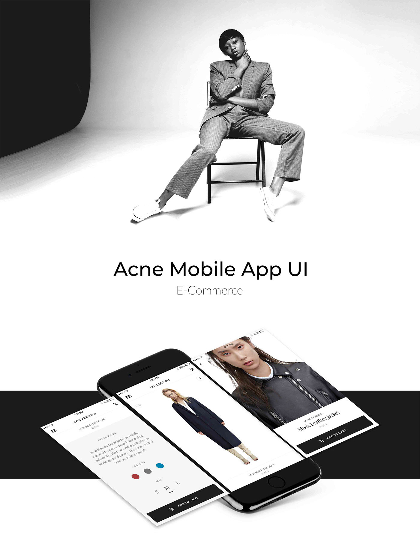 Ecommerce app UI kit mobile iphone design template