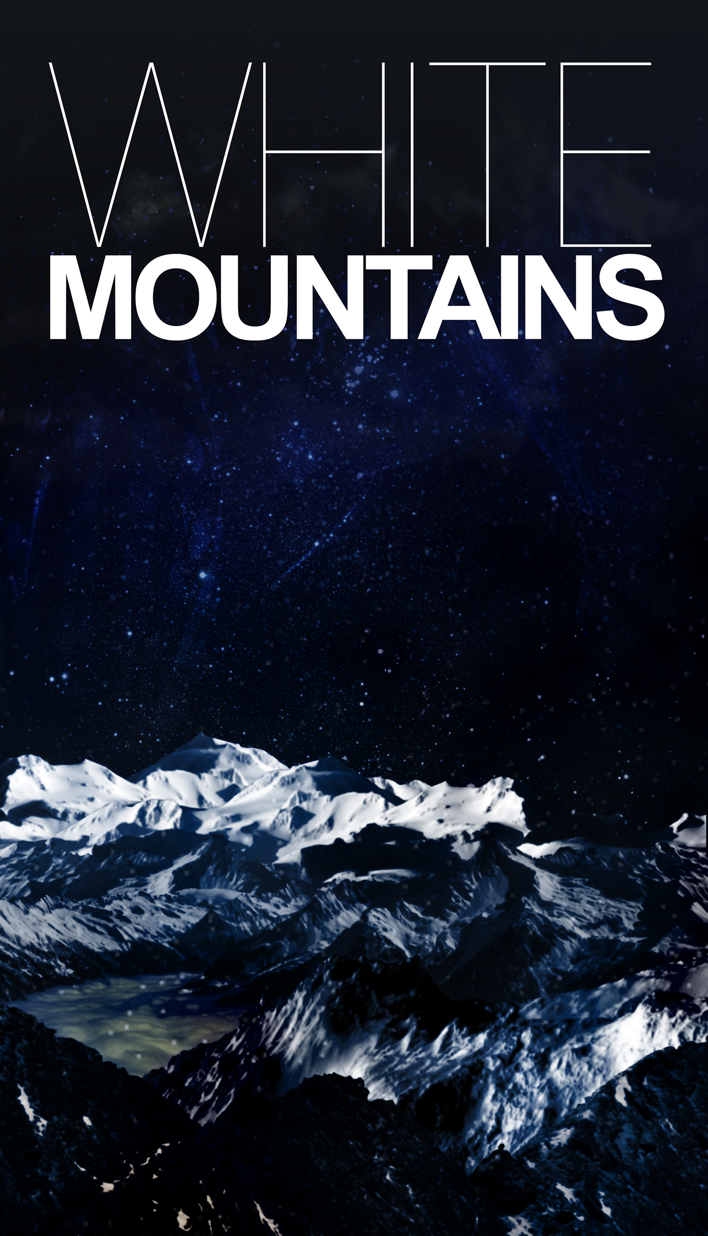 A graphic design project of my imagination for the composition of white mountains in this project i mixed about 45 photos to reach The final version after 40 additions