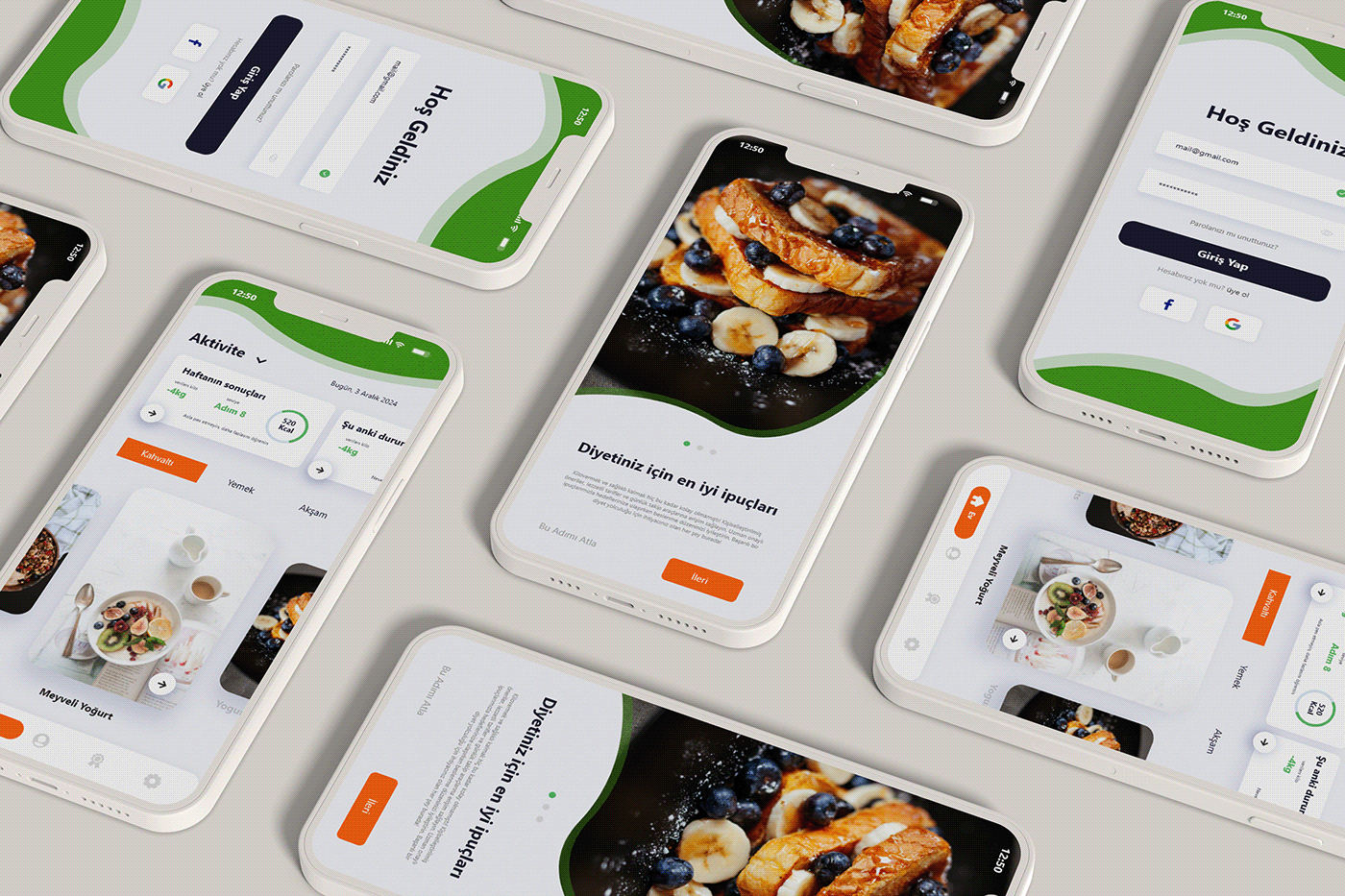 mobil app uygulama tasarım grafik Afiş banner Advertising  diyet sağlık