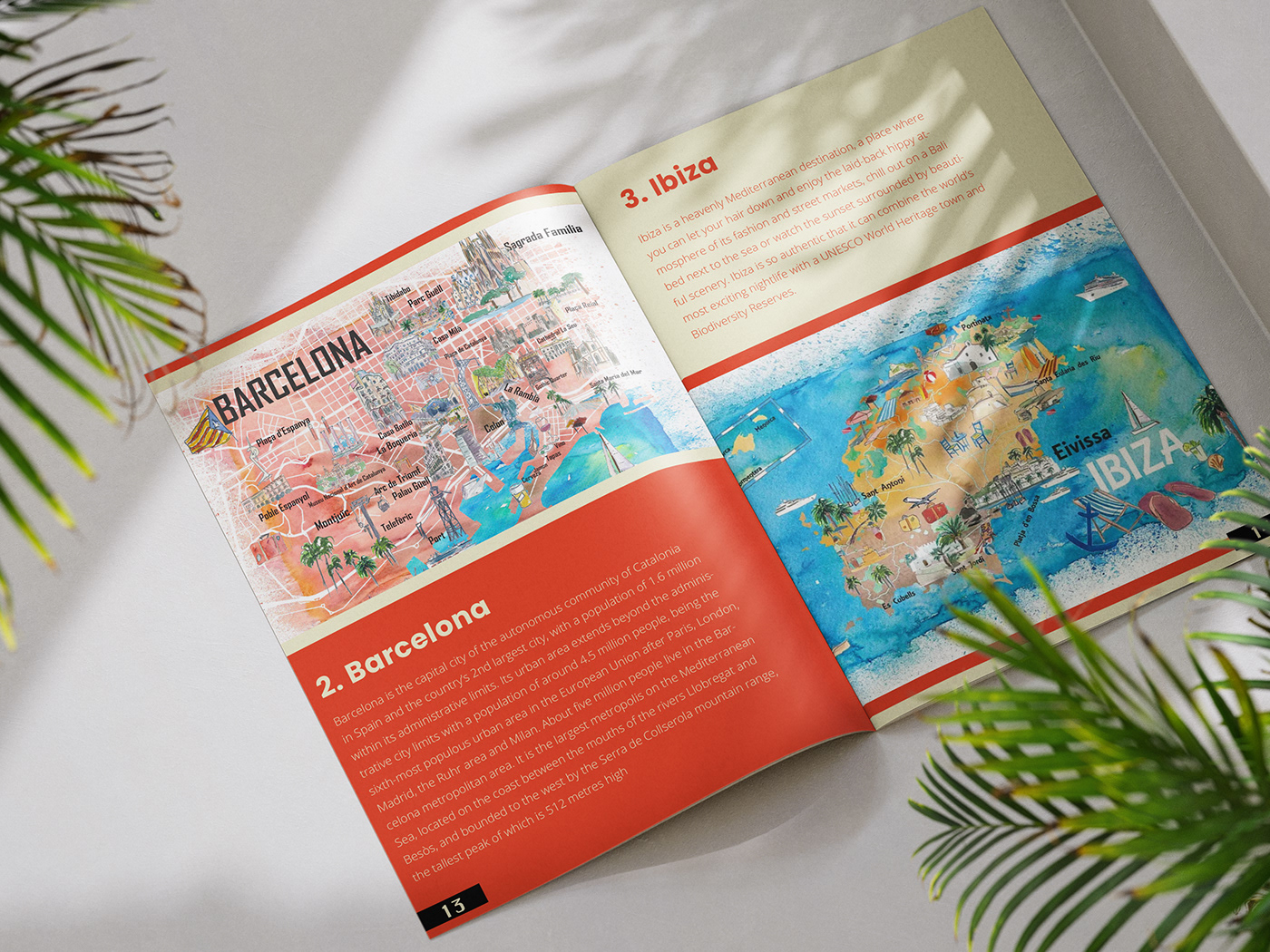 magazine Magazine design brochure brochuredesign spain barcelona Magazine Cover Brochure Template marketing   Travel