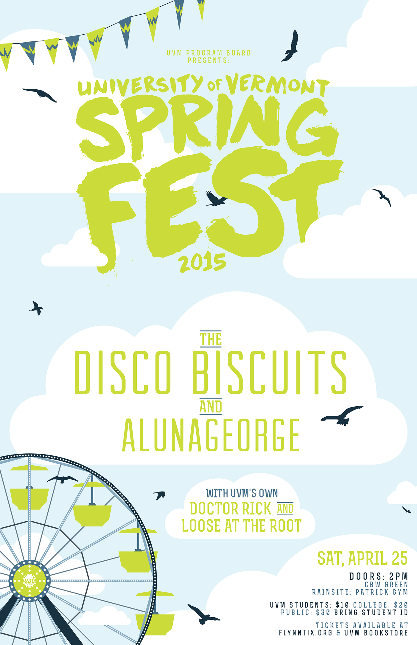 concerts UVM University of Vermont springfest Disco Biscuits