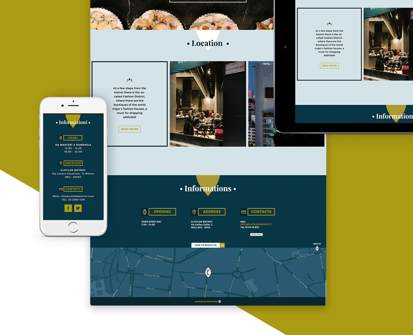 design interaction Italy elegant restaurant cousine cooking Food  italian Website mobile Webdesign