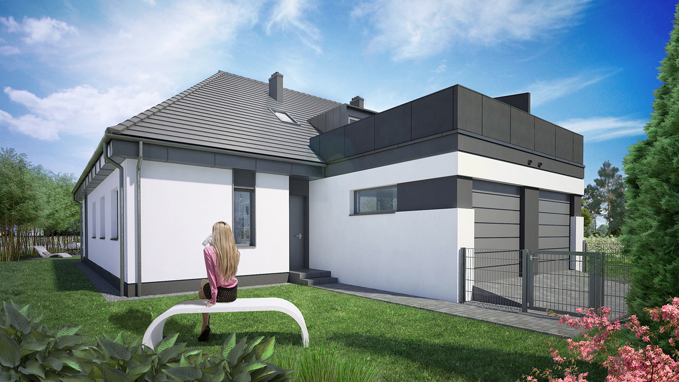 Outdoor 3D Render architecture vray archviz 3ds max visualization exterior house