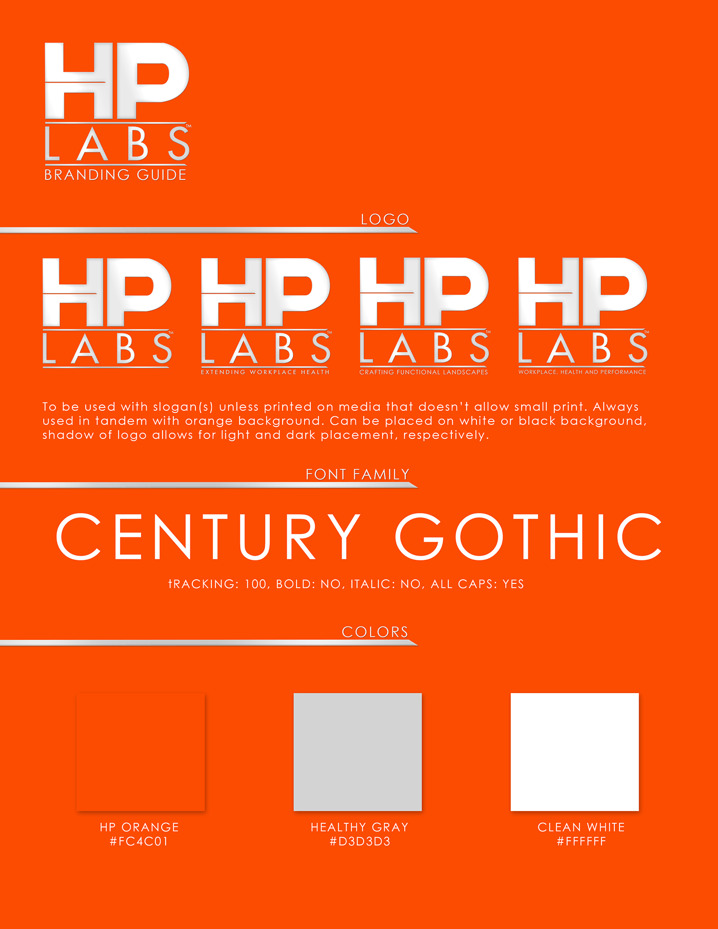 branding  logo design b2b gym Health hp labs brand identity Underused Orange physical therapy