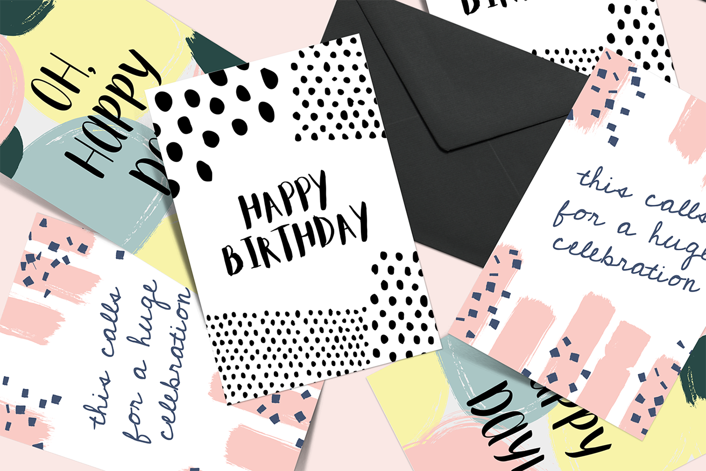 Greeting Card Template Set on Behance Regarding Birthday Card Indesign Template