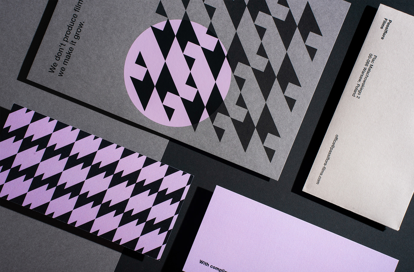 branding  minimal simple Production house logo print pattern poland gray