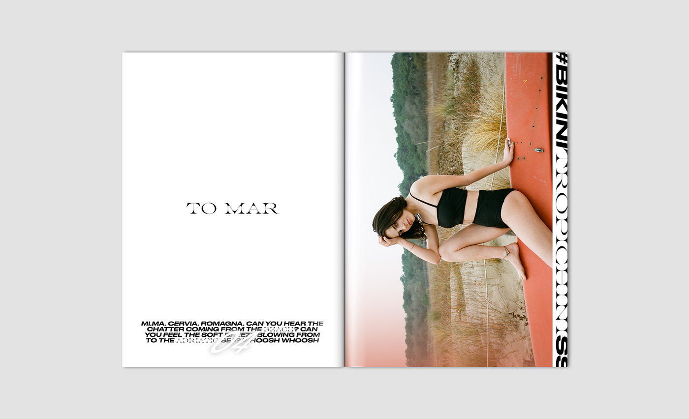 Lookbook spreads magazine bikini minimal layout Layout editorial editorial design  graphic design  journal